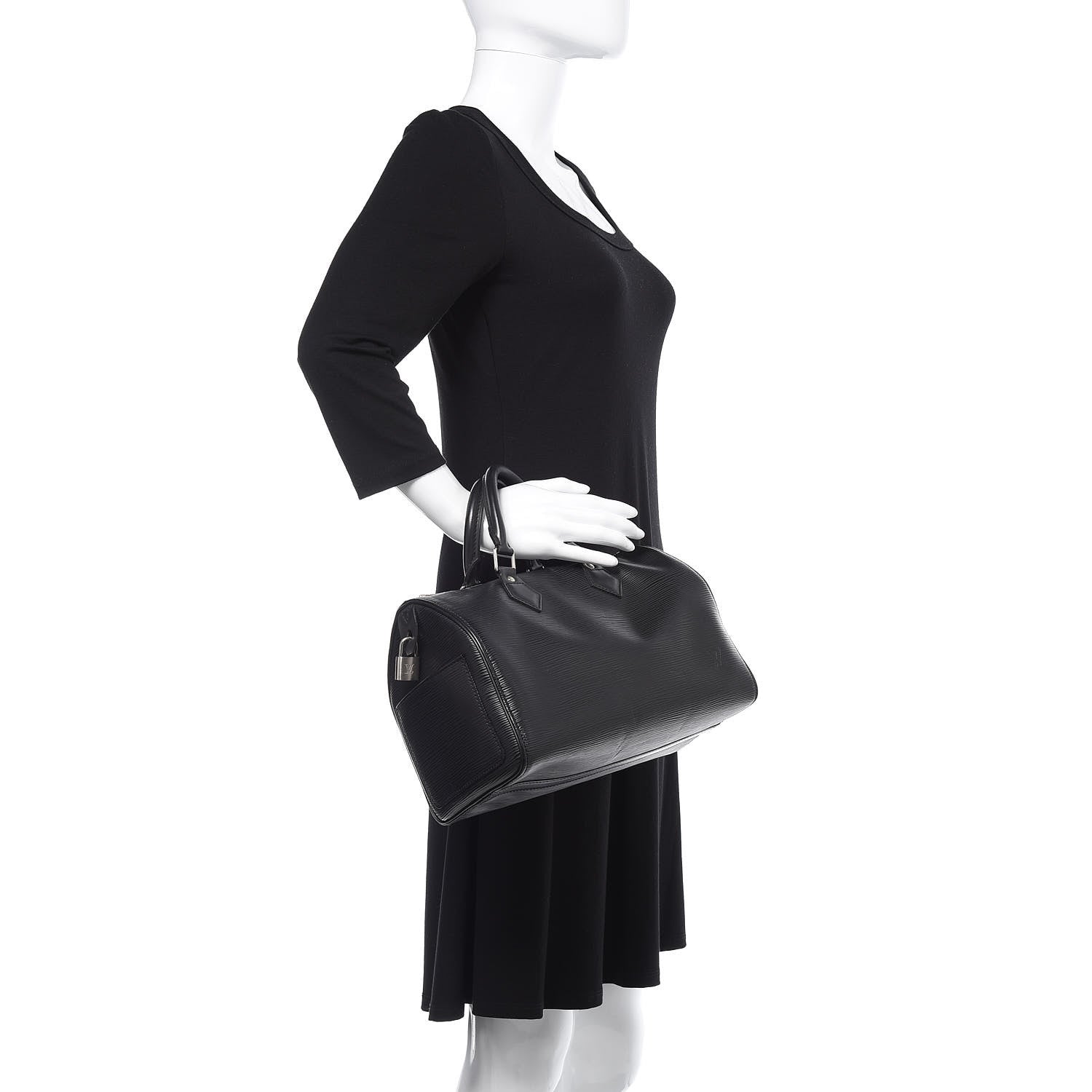 Louis Vuitton Epi Speedy 25 Black 2 of 12