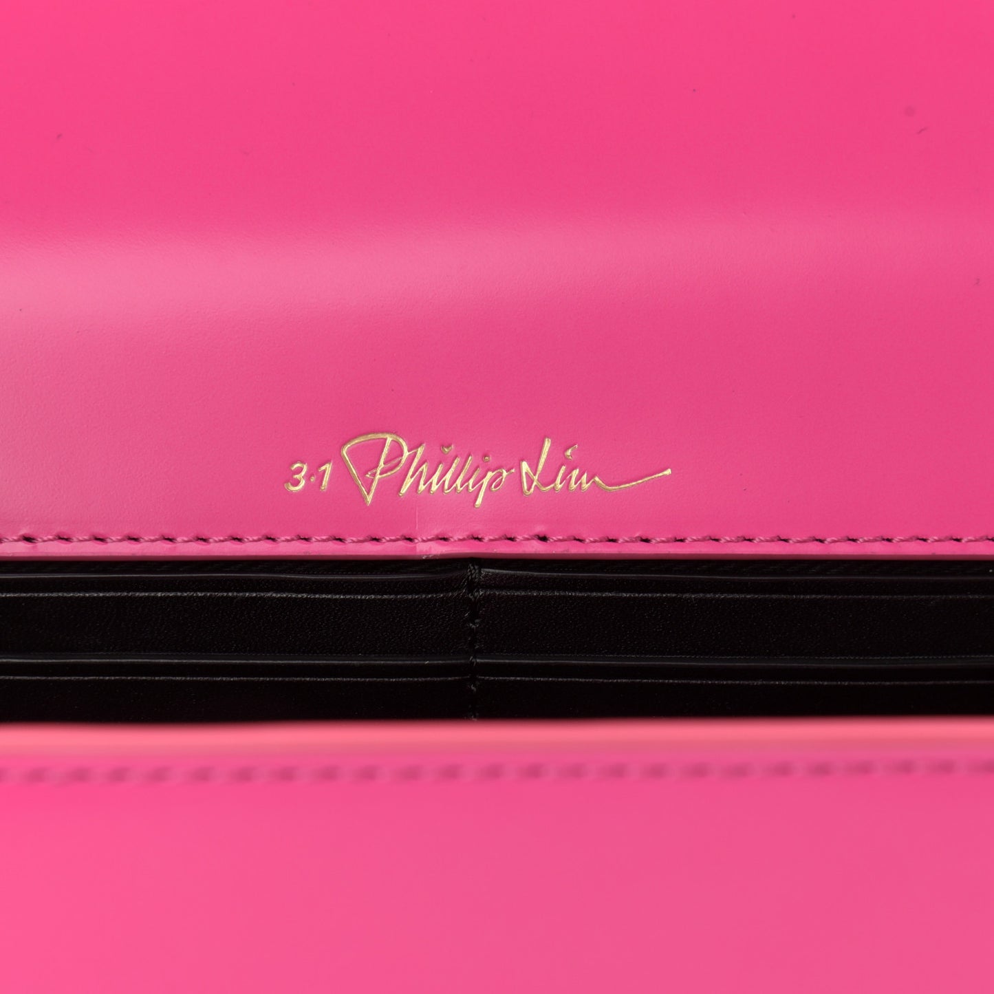 Shearling Calfskin Ray Baguette Crossbody Neon Pink
