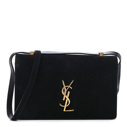 Saint Laurent Suede Monogram Small Dylan Shoulder Bag Black 1 of 9