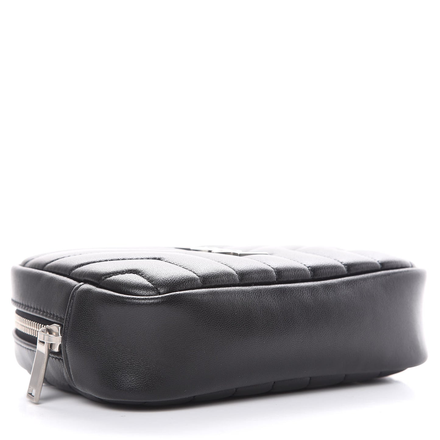 Lambskin Y Quilted Monogram Loulou Cosmetic Case Black