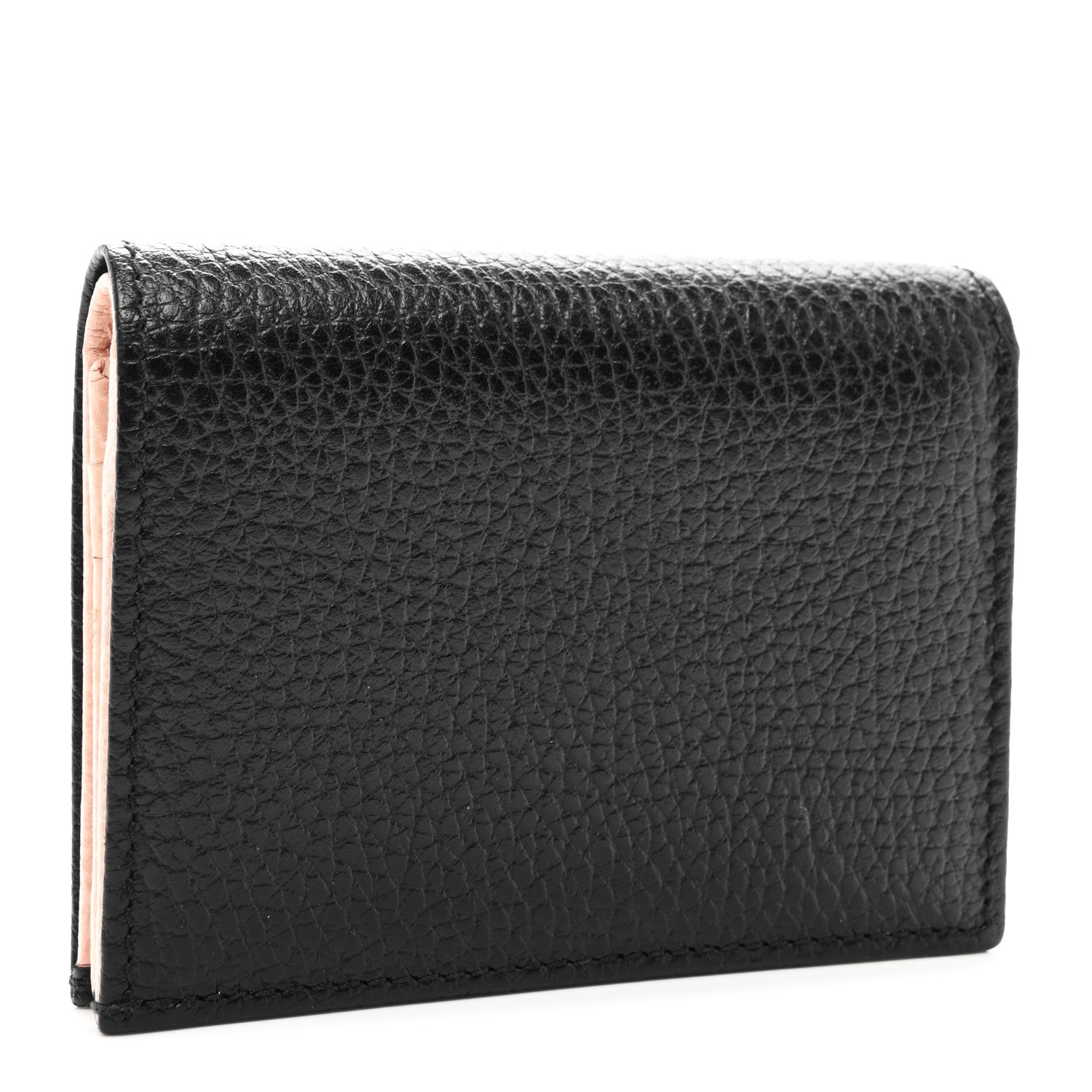 Gucci Calfskin GG Marmont Bow Card Case Black 3 of 7