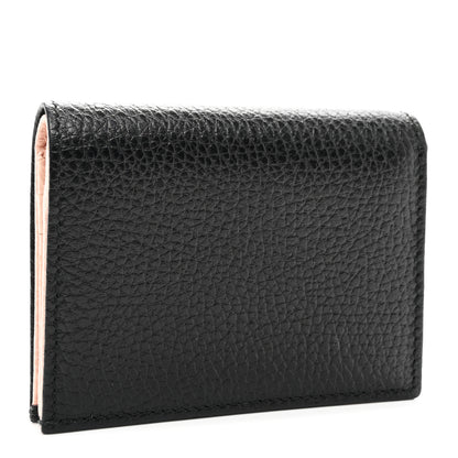 Gucci Calfskin GG Marmont Bow Card Case Black 3 of 7
