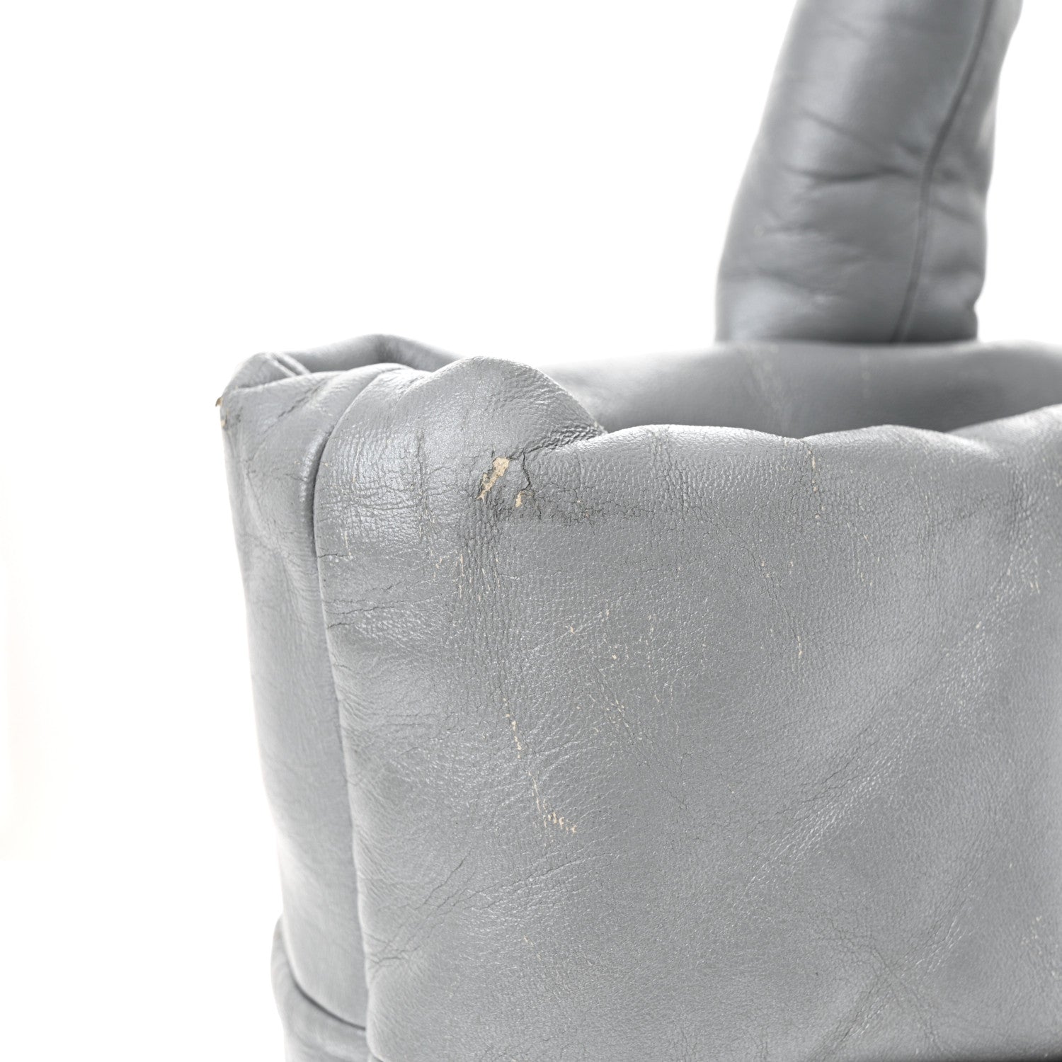 Chanel Metallic Lambskin Quilted Small Coco Cocoon Reversible Tote Light Grey 13 of 23