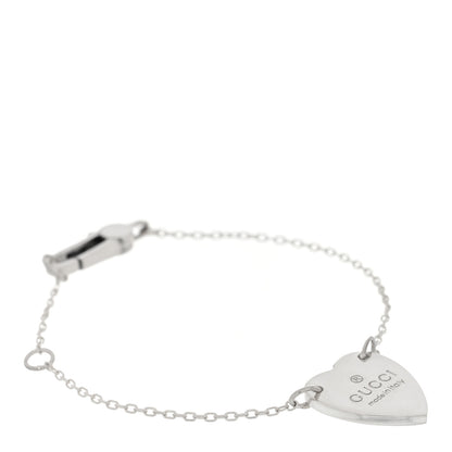Gucci Sterling Silver Trademark Heart Bracelet 1 of 3