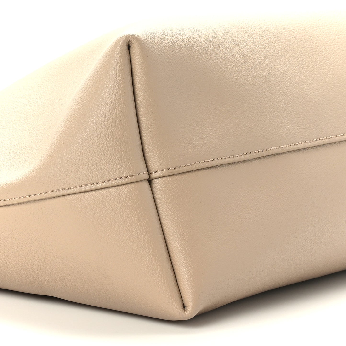 Calfskin Large Shopping Tote Dark Beige