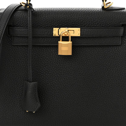 Hermes Togo Kelly Retourne 25 Black 8 of 11