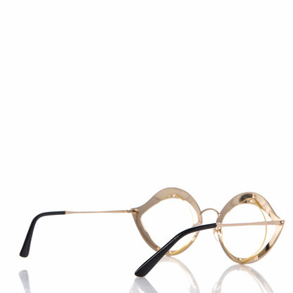 Louis Vuitton GUCCI Metal Crystal Cat Eye Glasses GG0046S Gold 4 of 8