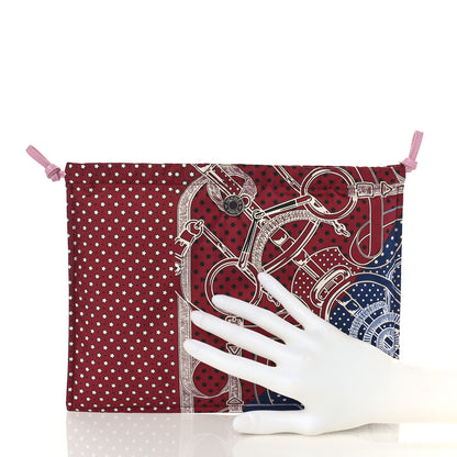 Hermes Swift Milo Silk Bandana Pilo Pouch Bordeaux Marine Mauve Sylvestre Rouge Sellier 2 of 8