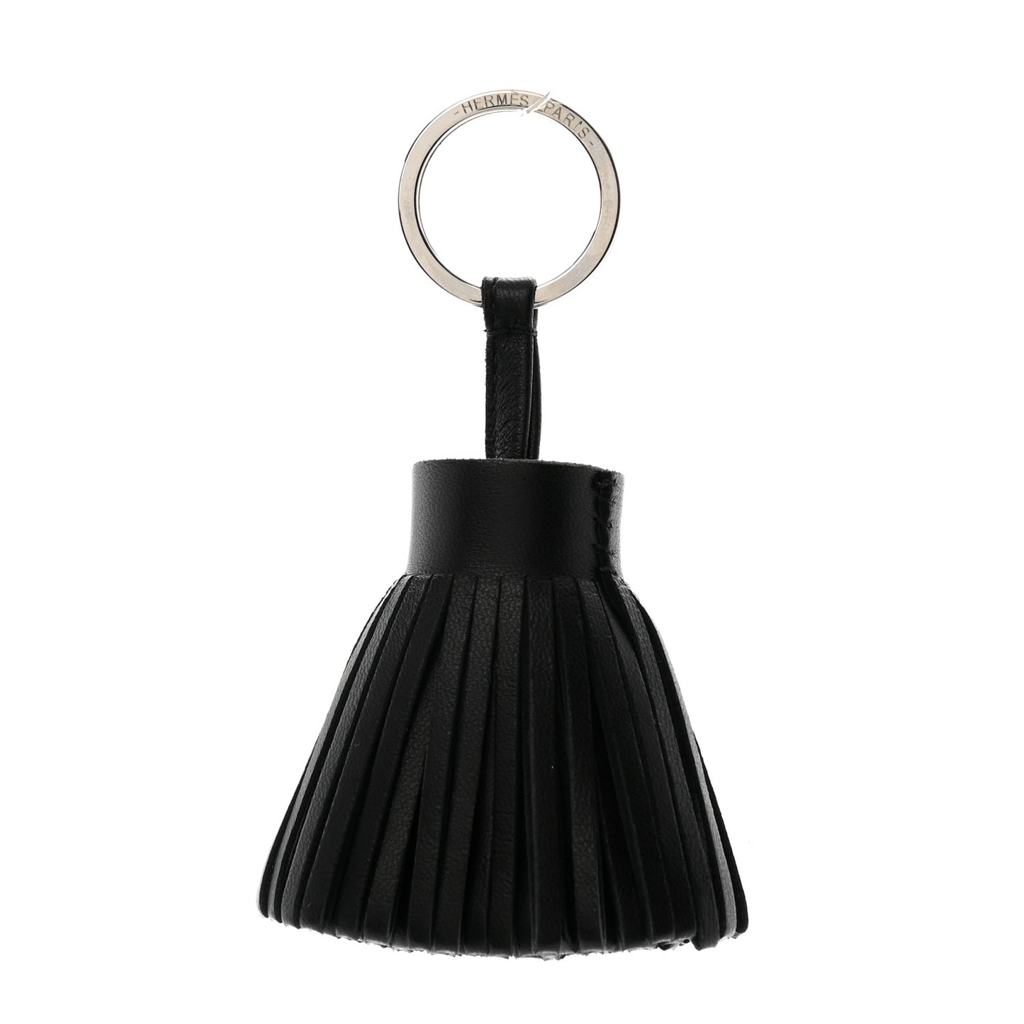 Lambskin Carmen Tassel Key Holder Black