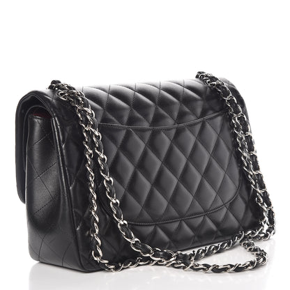 Chanel Lambskin Quilted Jumbo Double Flap Black 3 of 11