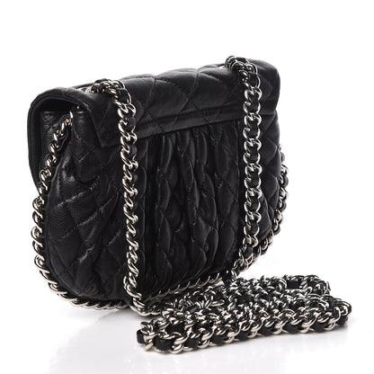 Chanel Washed Lambskin Quilted Mini Chain Around Messenger Black 3 of 11