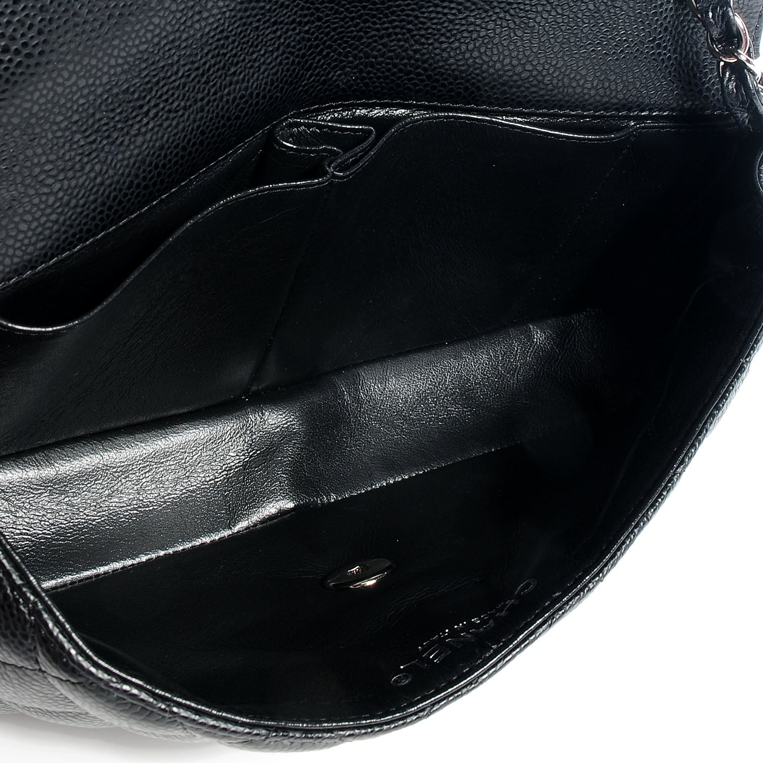 Chanel Caviar East West Flap Bag Black 6 of 9