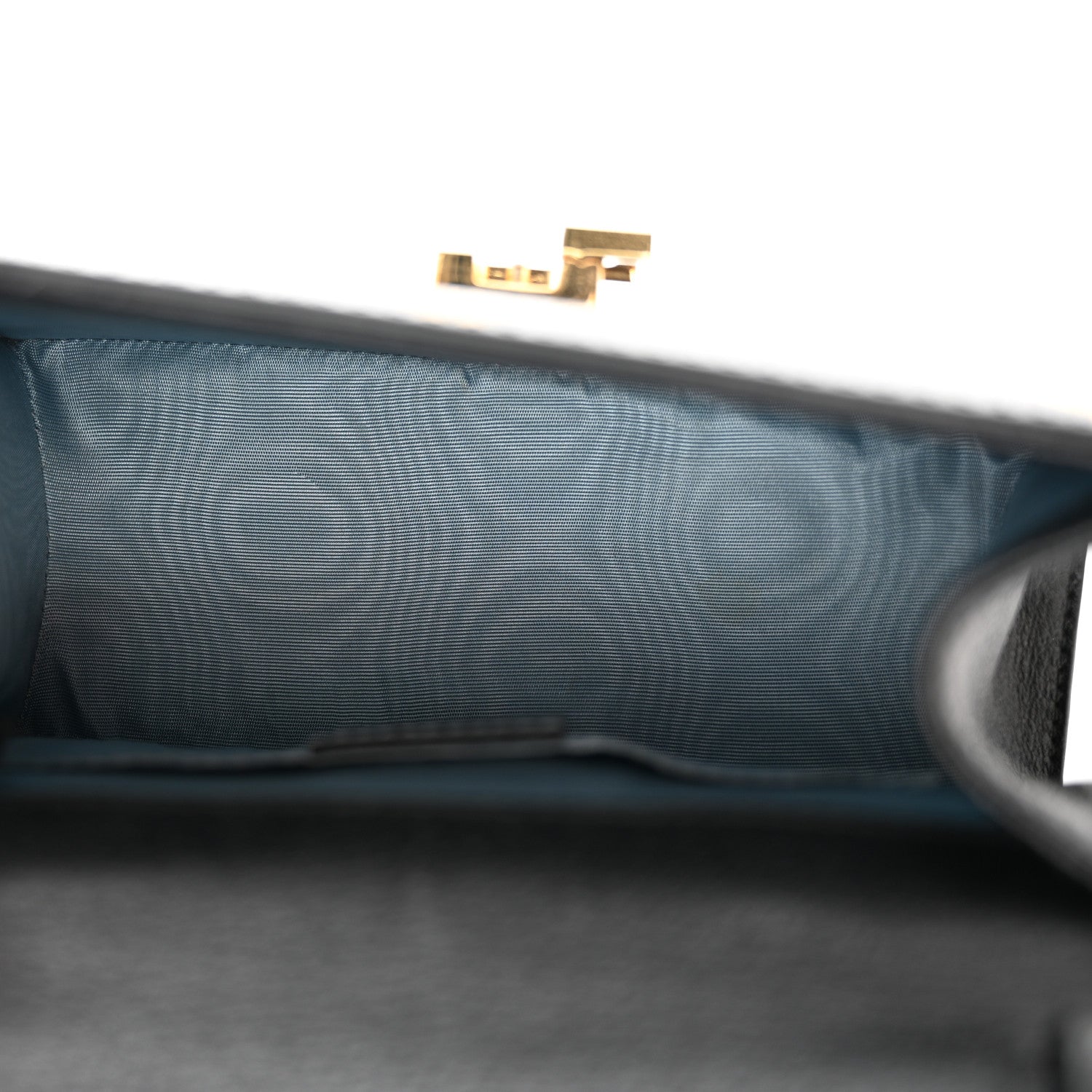 Gucci Textured Calfskin Bee Star Print Mini Sylvie Top Handle Bag Black 5 of 13