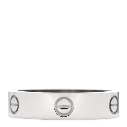 Cartier 18K White Gold 5.5mm LOVE Ring 68 12.25 3 of 5