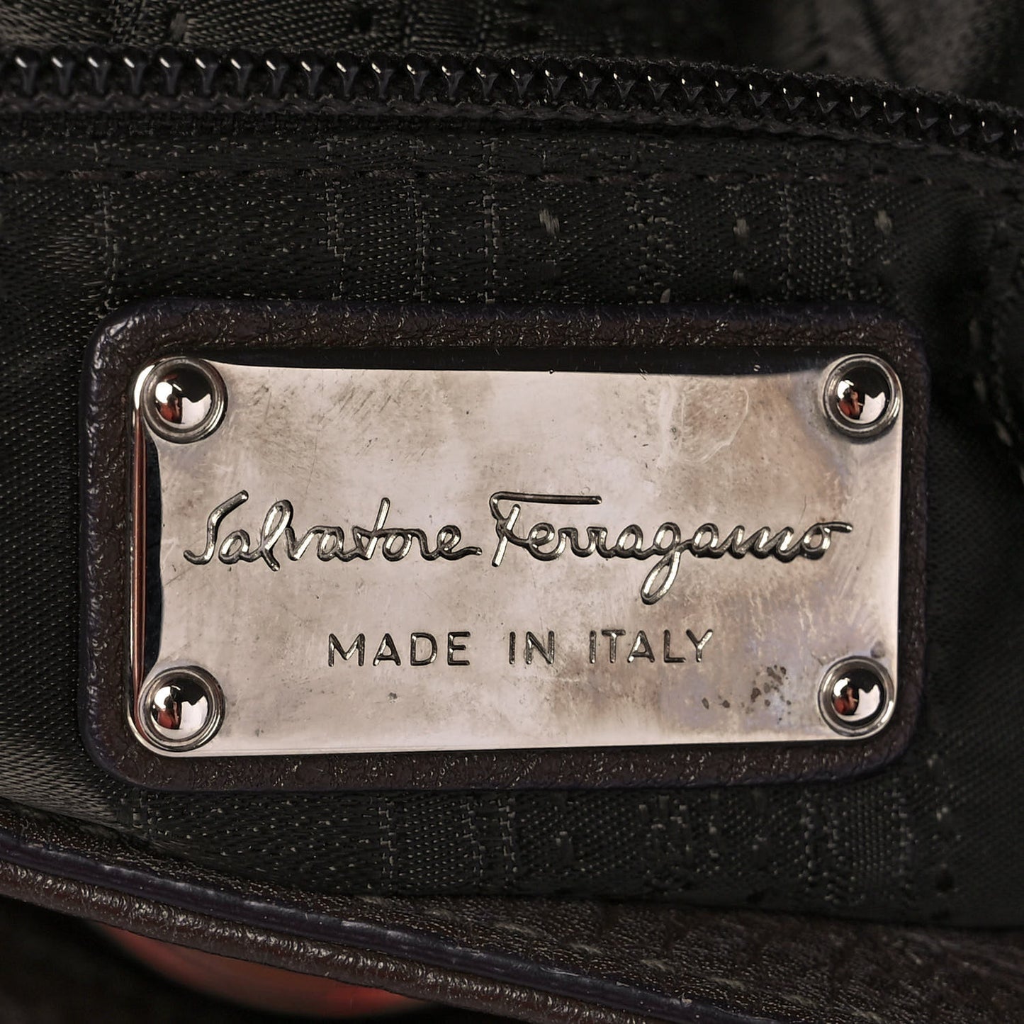 Calfskin Sofia Shoulder Bag Brown