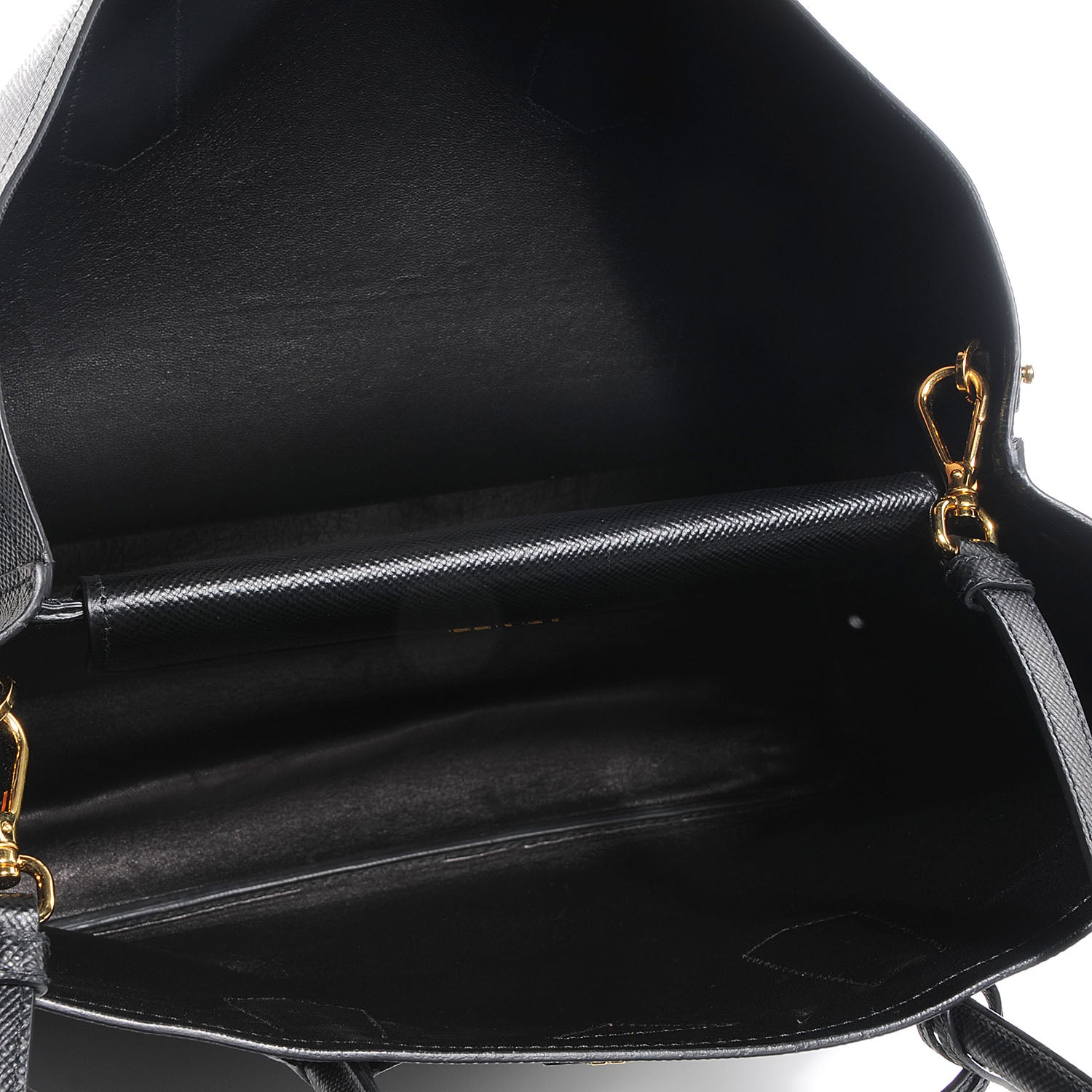 Prada Saffiano Cuir Large Double Bag Nero Black 6 of 10