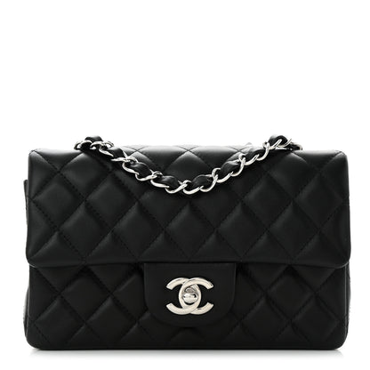 Chanel Lambskin Quilted Mini Rectangular Flap Black 1 of 10