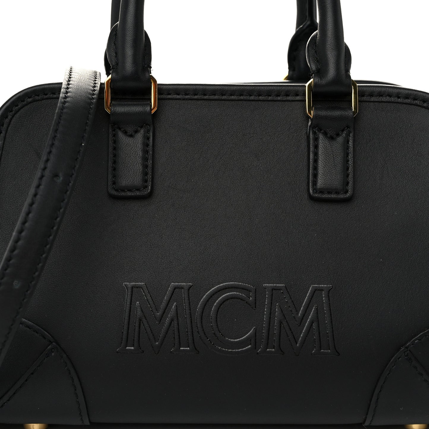 Calfskin Mini Aren Boston Bag Black