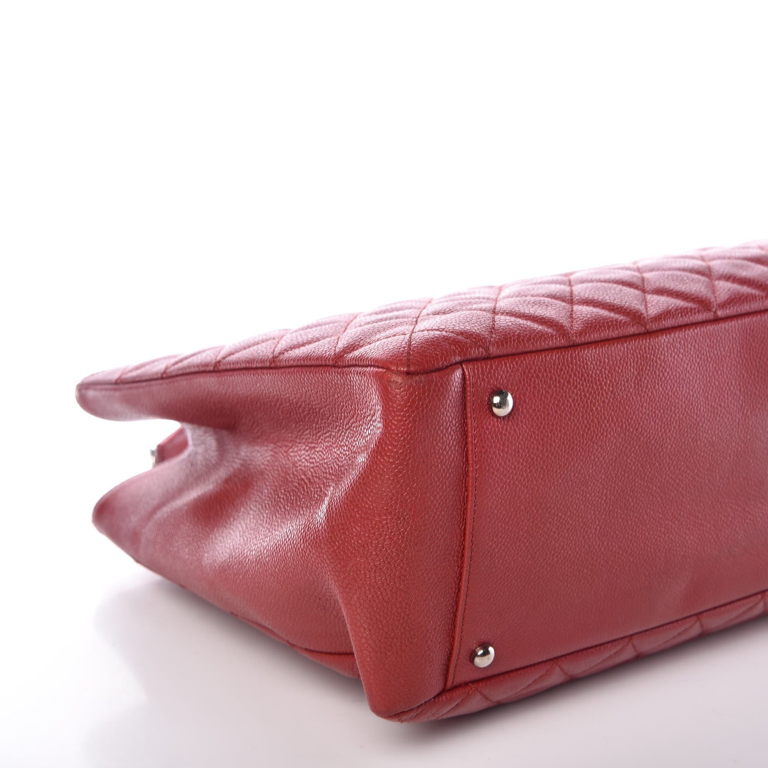 Chanel Caviar Quilted XL Grand Shopping Tote GST Red 11 of 13