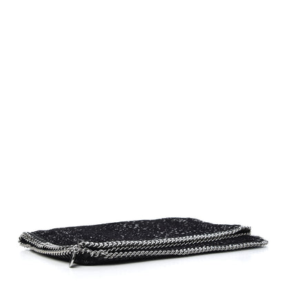 Stella McCartney Sequin Falabella Fold Over Clutch Black 4 of 6