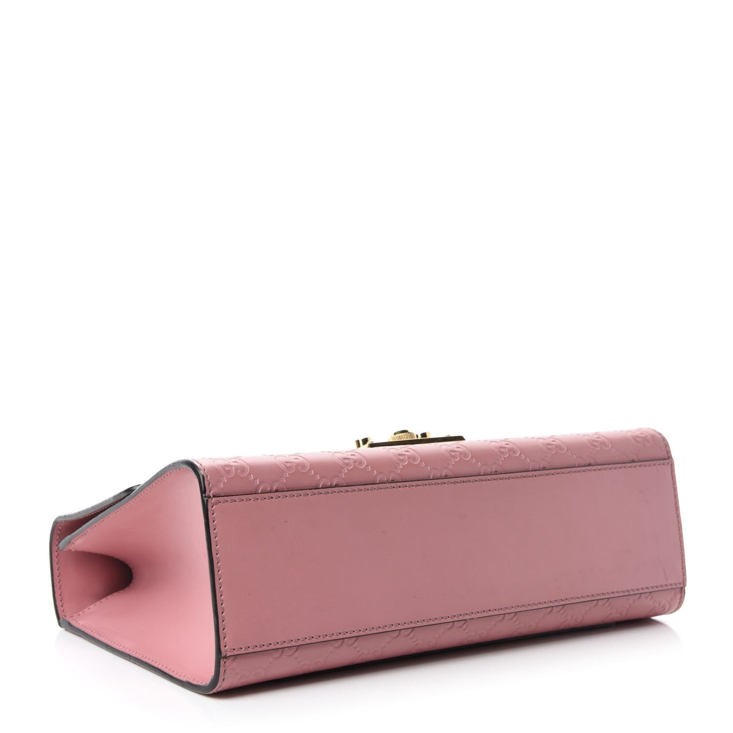 Guccissima Signature Medium Padlock Shoulder Bag Rose Baby Candy