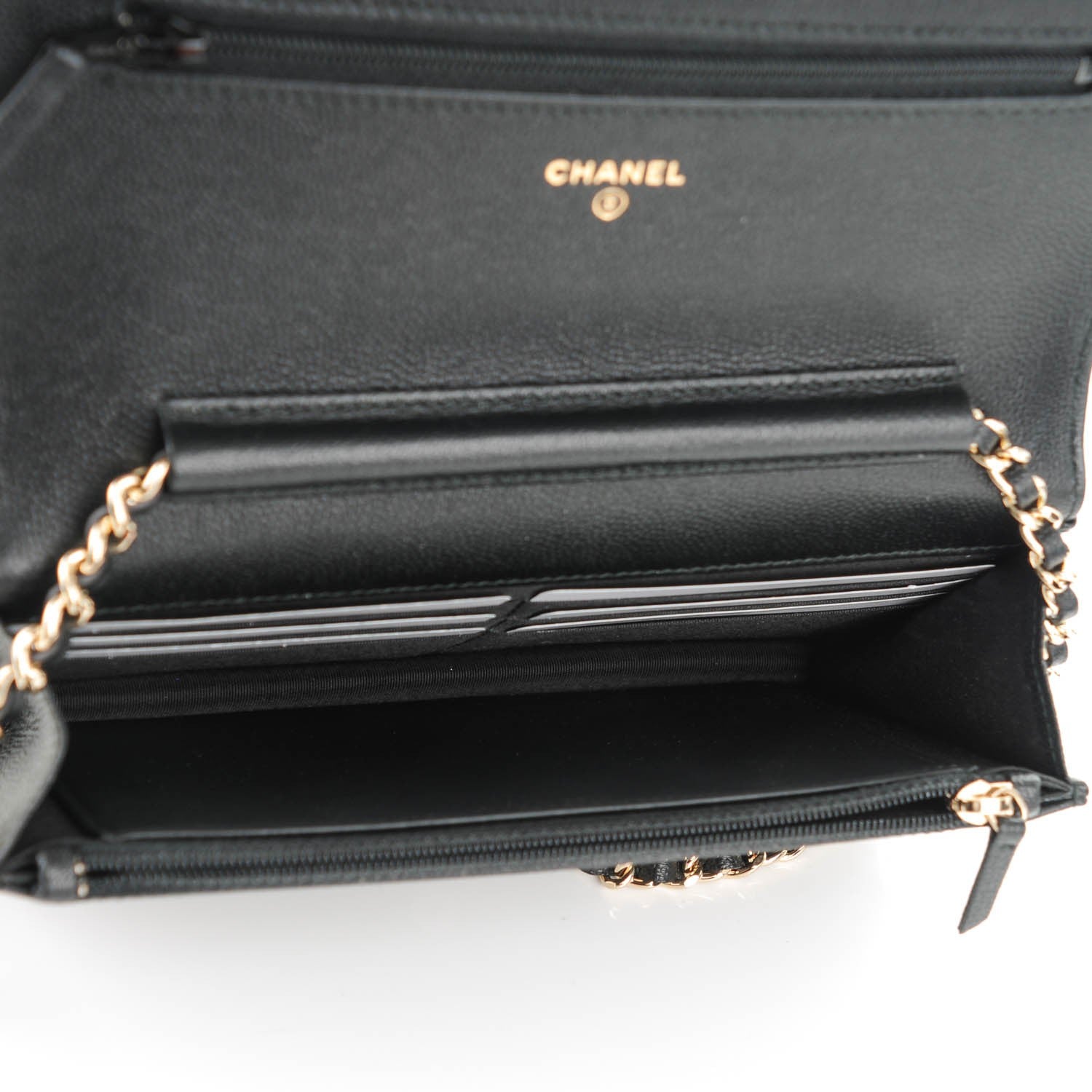 Chanel Caviar Quilted Boy Wallet On Chain WOC Black 6 of 8