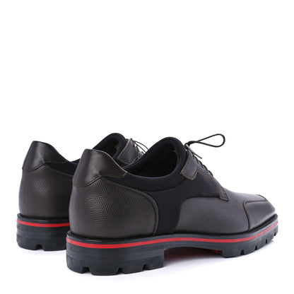 Christian Louboutin Smooth Textured Calfskin Neoprene Mika Sky Mens Flats 40 Brown 4 of 8