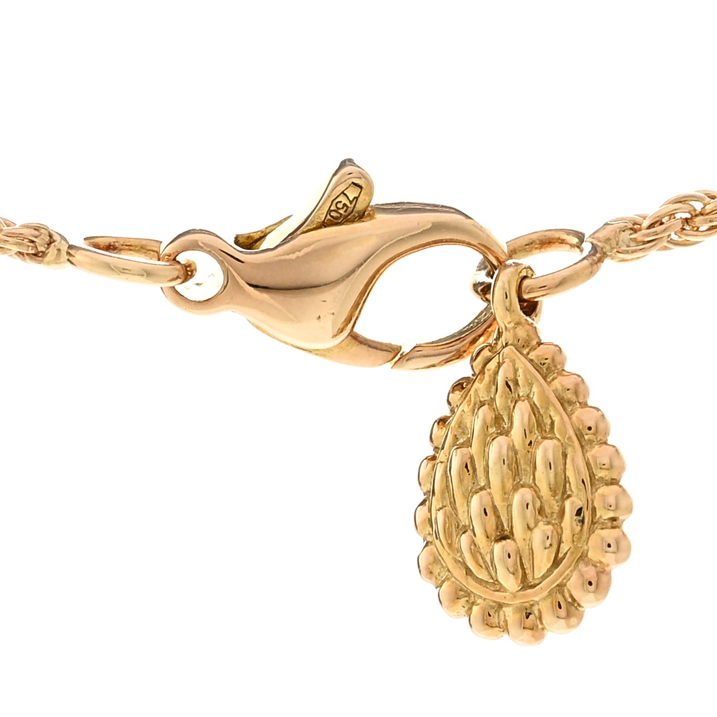 18K Yellow Gold Diamond M Serpent Boheme Necklace