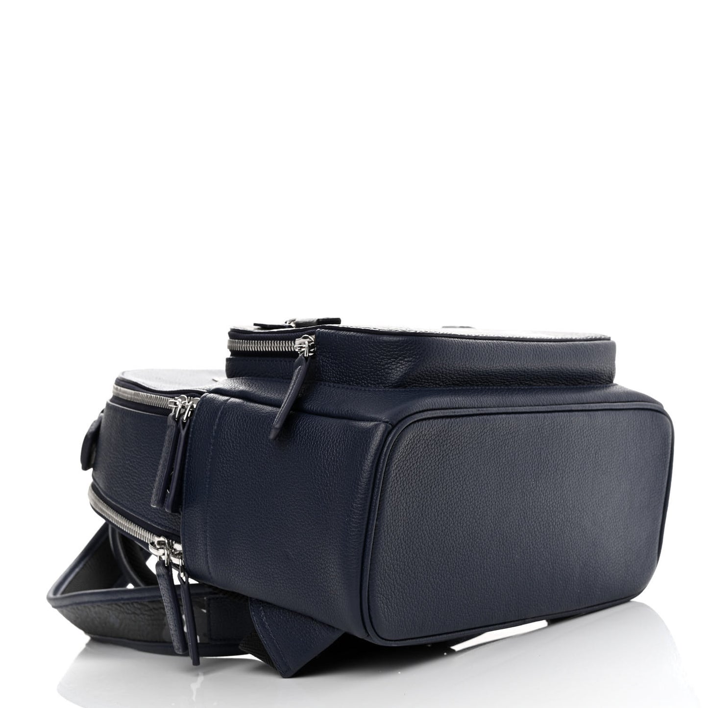 Calfskin Visetos Floral Leopard Klassik Small Stark Backpack Blue Black