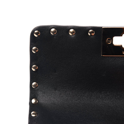 Valentino Garavani Calfskin Mini Rockstud Spike Shoulder Bag Blue Fluo 9 of 12