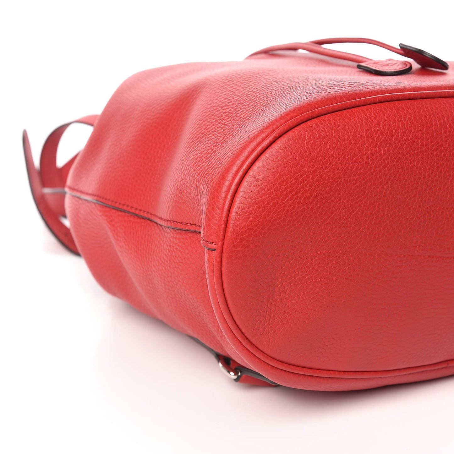 Pebbled Calfskin Small Soho Drawstring Backpack Tabasco Red