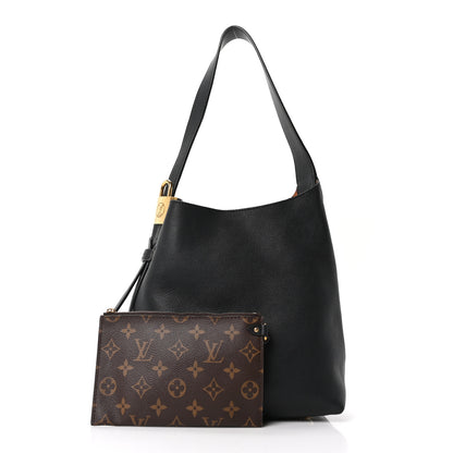 Louis Vuitton Grained Calfskin Low Key Hobo PM Black 3 of 10