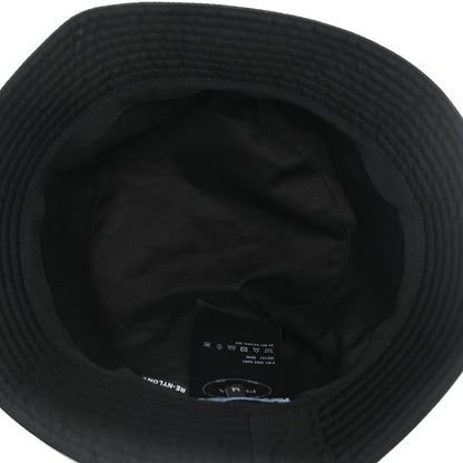 Prada Re-Nylon Metal Triangle Logo Womens Bucket Hat M Black 6 of 10