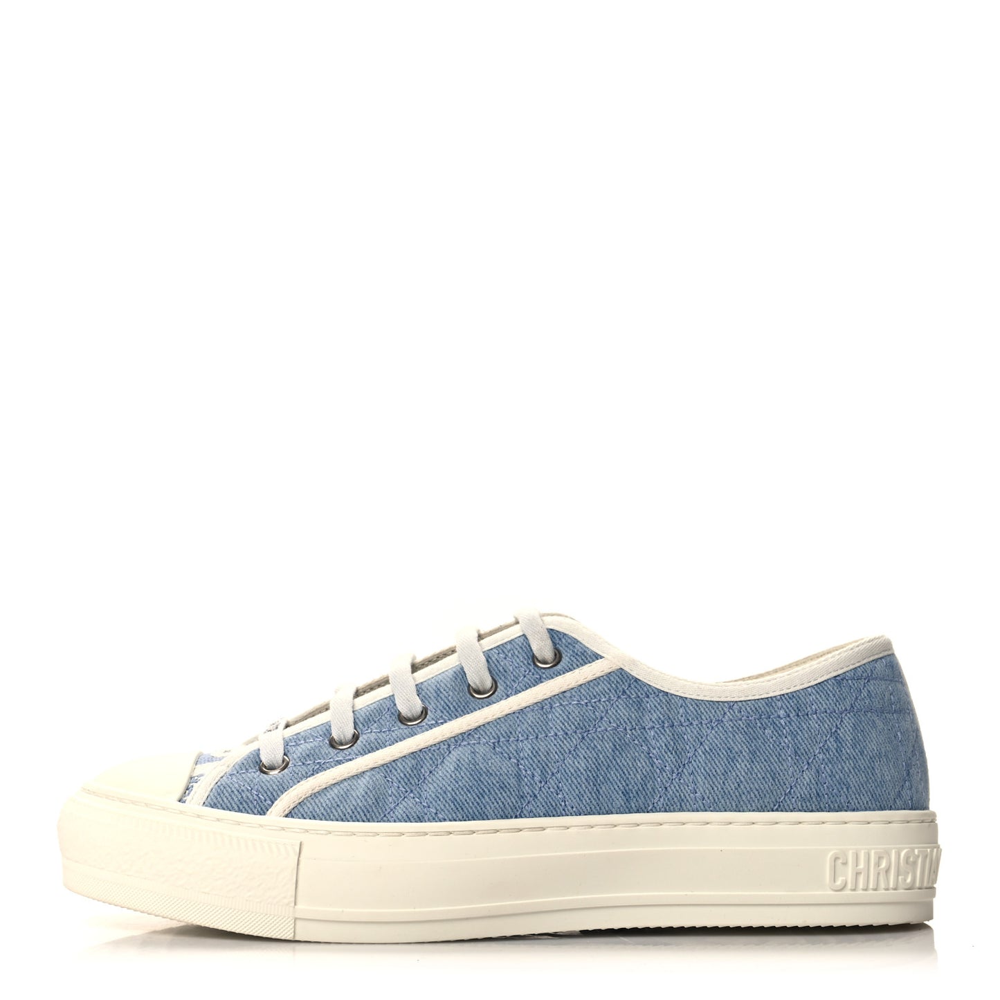 Denim Cannage Walk'N'Dior Low Top Sneakers 39.5 Dynamic Blue