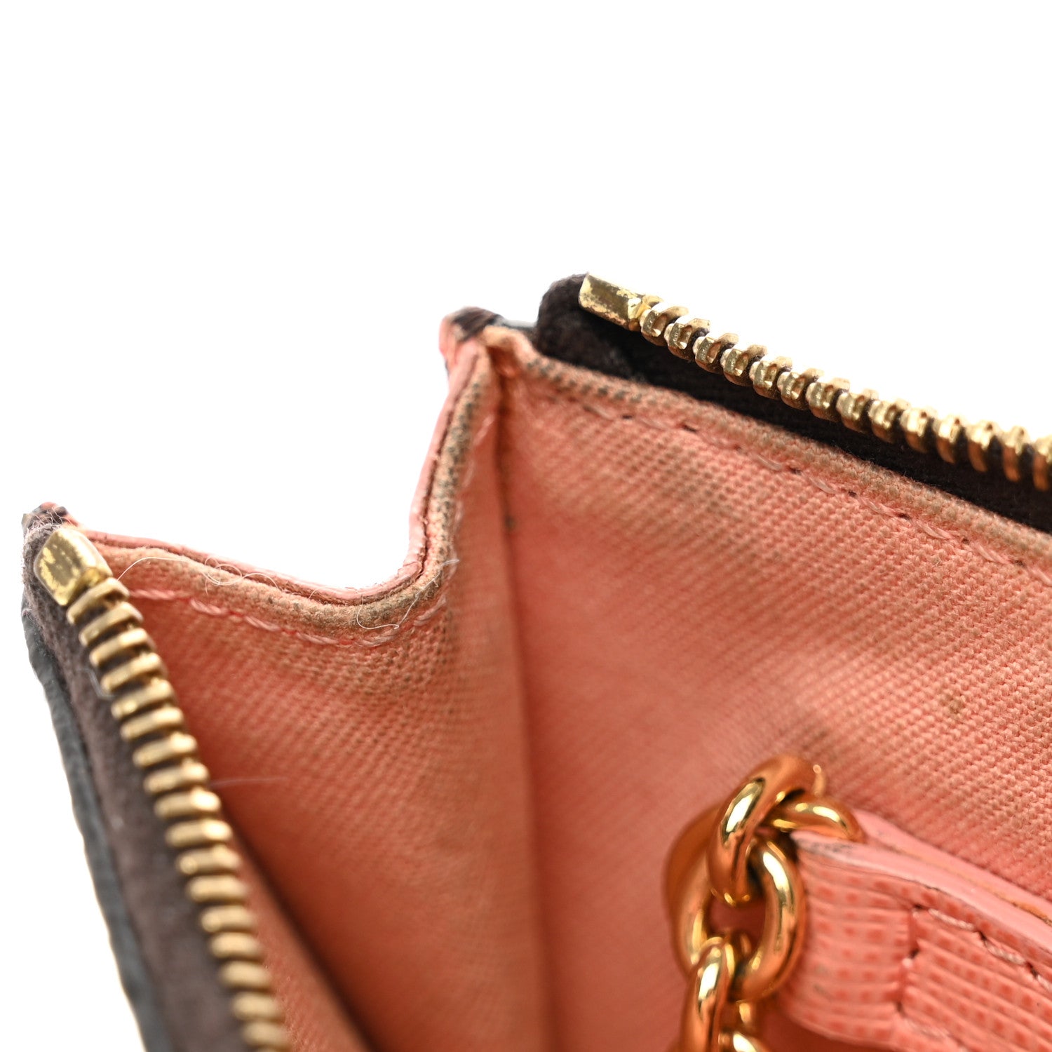 Fendi Zucca Spalmati Umbrella Print Coin Pouch Key Case Tobacco 8 of 9