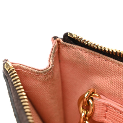 Fendi Zucca Spalmati Umbrella Print Coin Pouch Key Case Tobacco 8 of 9