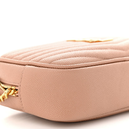 Saint Laurent Grain De Poudre Matelasse Monogram Mini Lou Camera Bag Vintage Peach 9 of 10