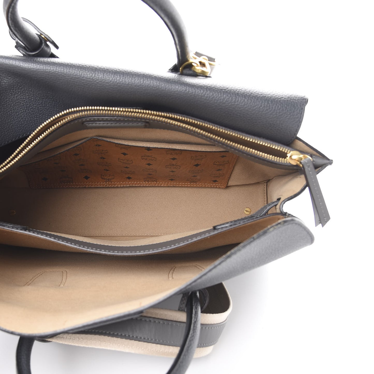 Grained Calfskin Medium Milla Tote Phantom Grey
