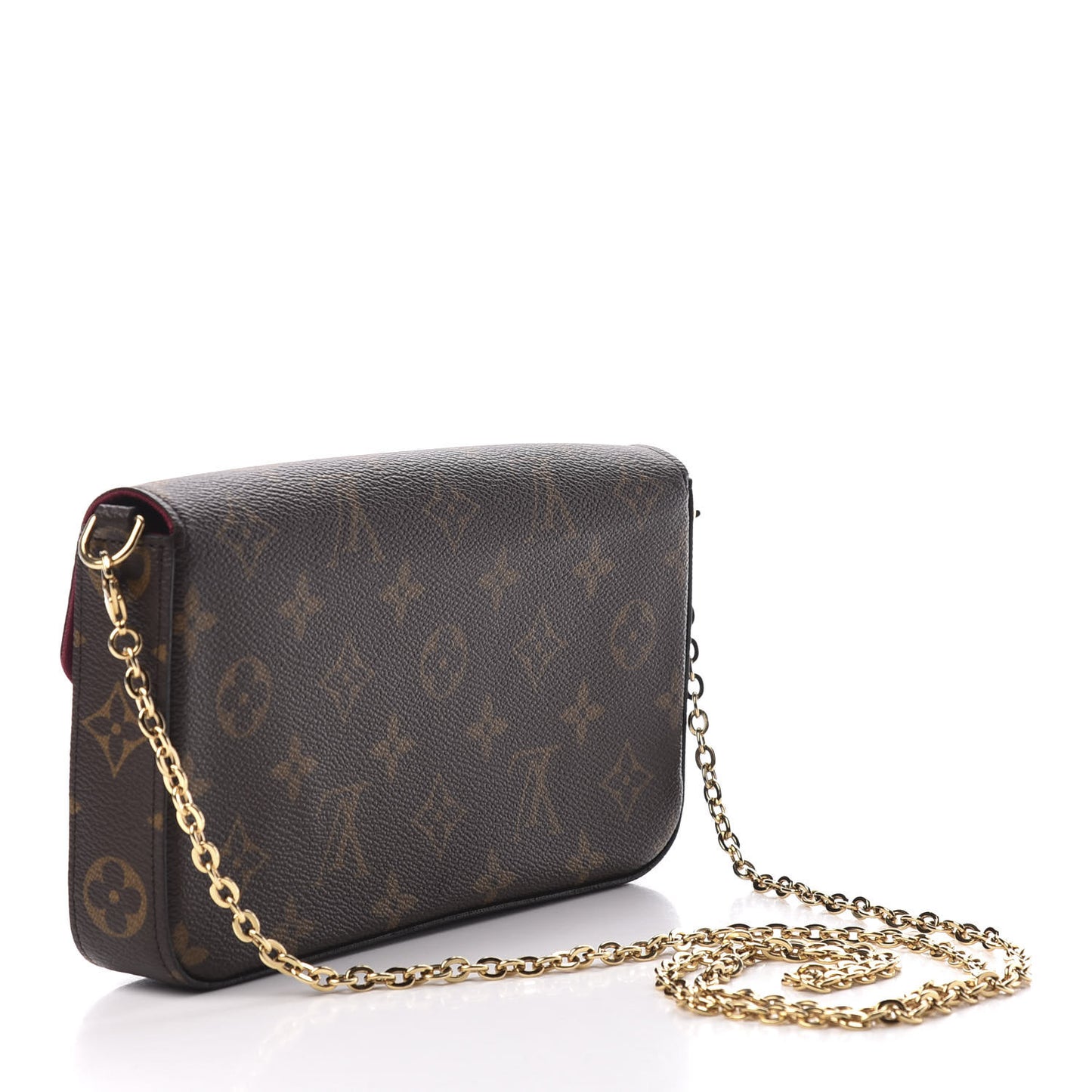 Monogram Pochette Felicie Chain Wallet Fuchsia