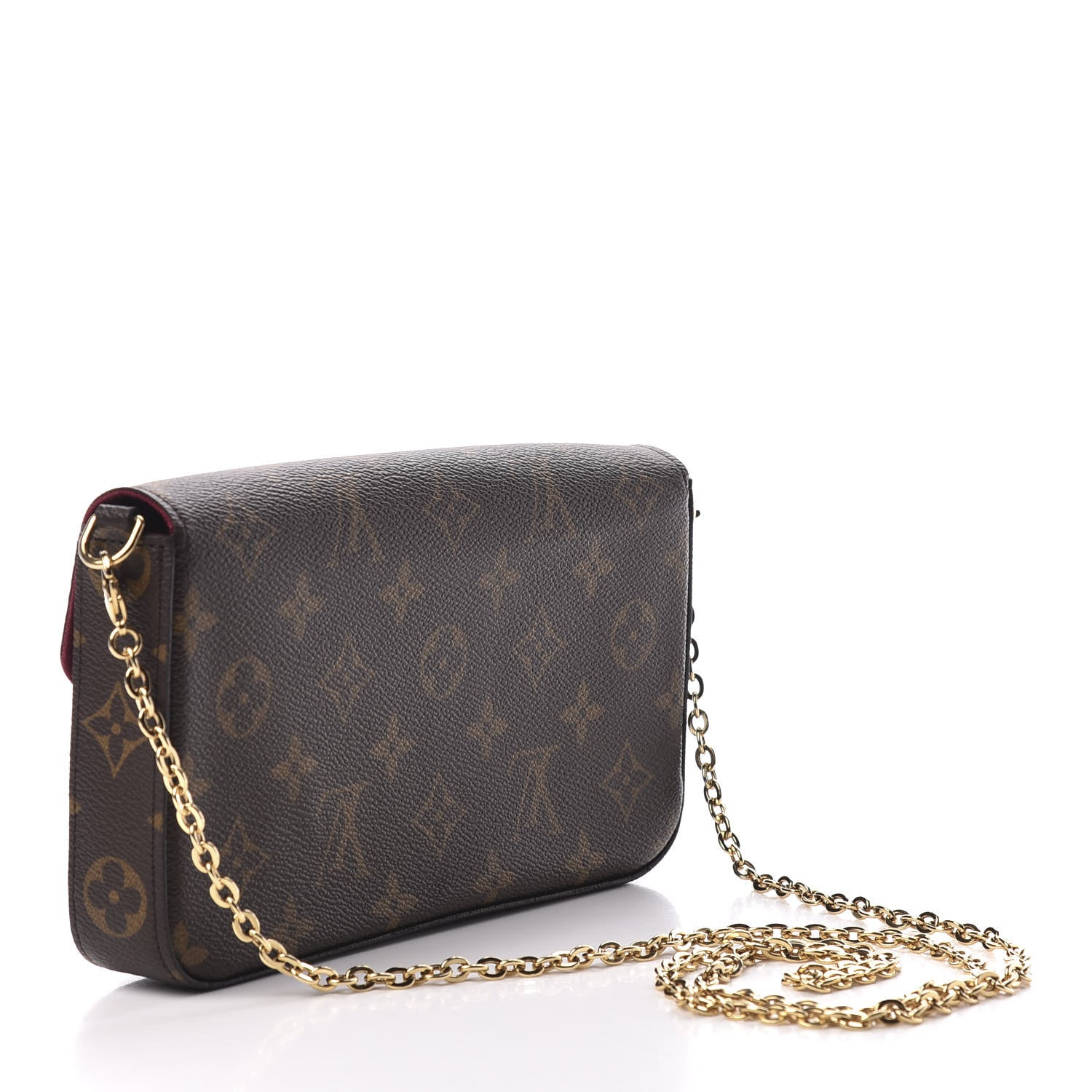 Louis Vuitton Monogram Pochette Felicie Chain Wallet Fuchsia 3 of 10