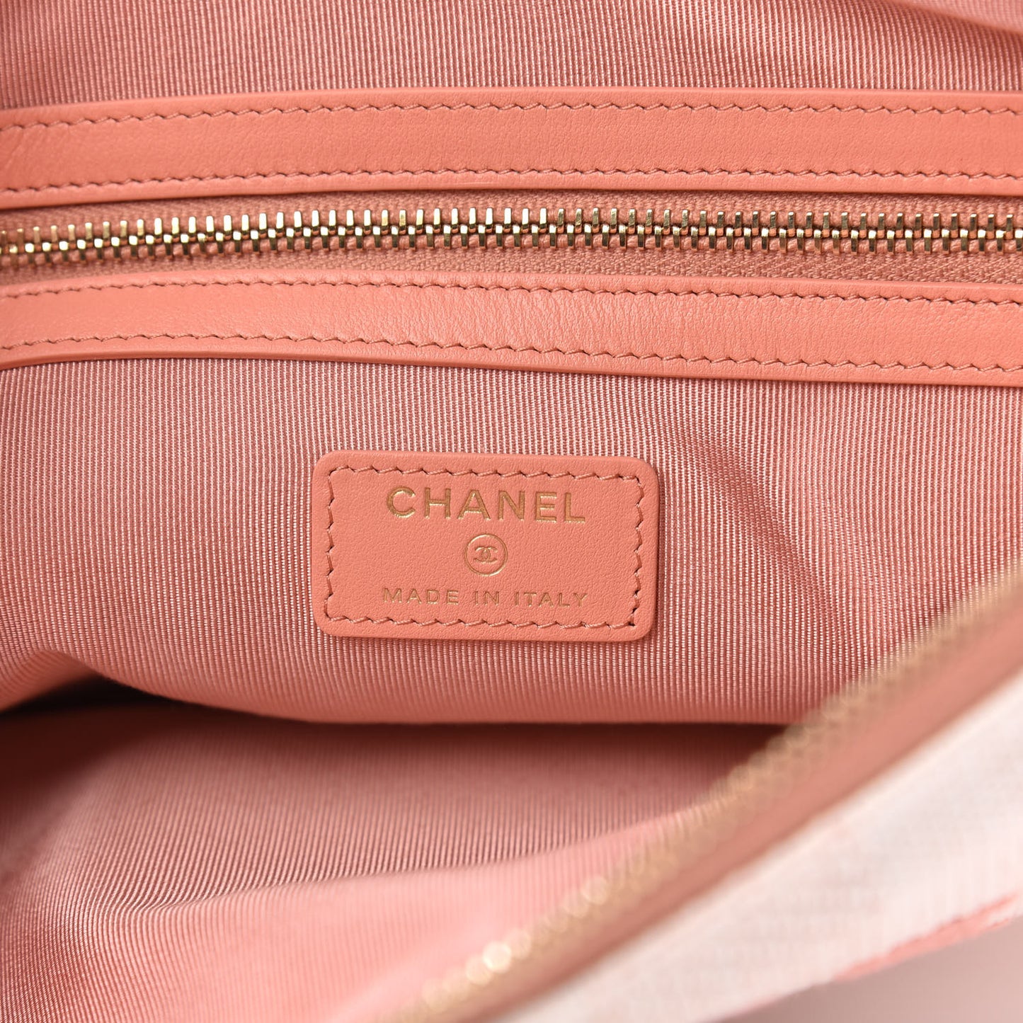 Mixed Fibers Striped Deauville Cosmetic Pouch Light Pink