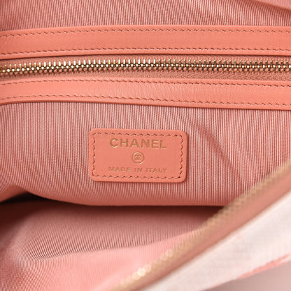 Chanel Mixed Fibers Striped Deauville Cosmetic Pouch Light Pink 5 of 8