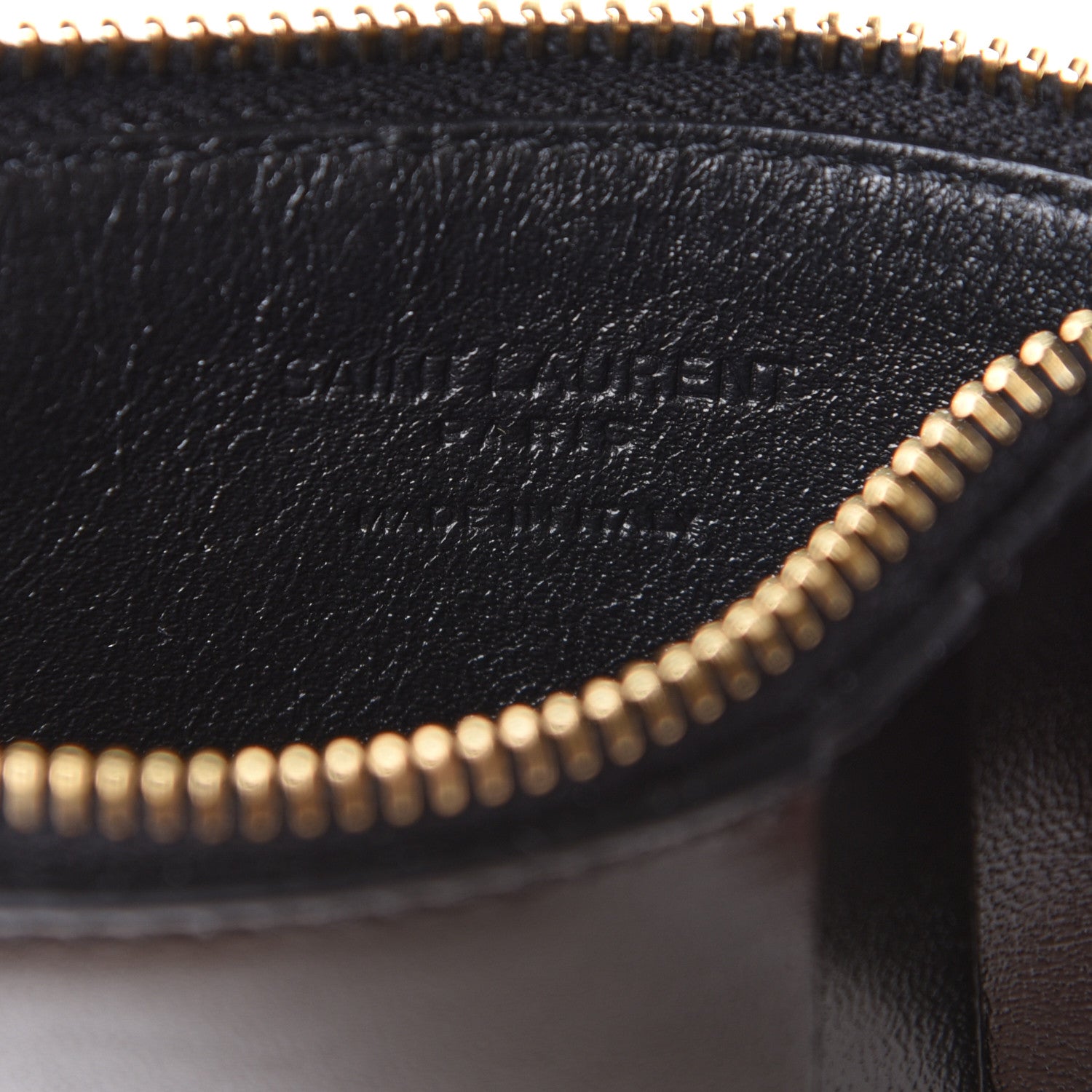 Saint Laurent Calfskin 5 Fragments Zip Pouch Card Holder Black 6 of 9