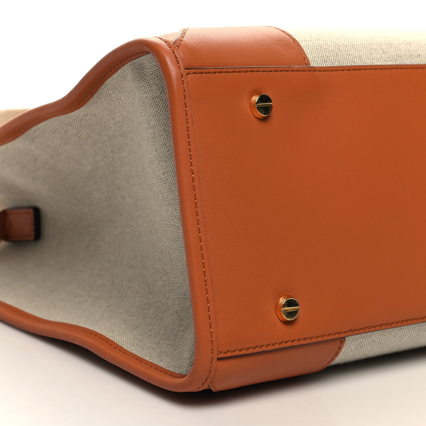 Calfskin Linen Large Munchen Tote Cognac