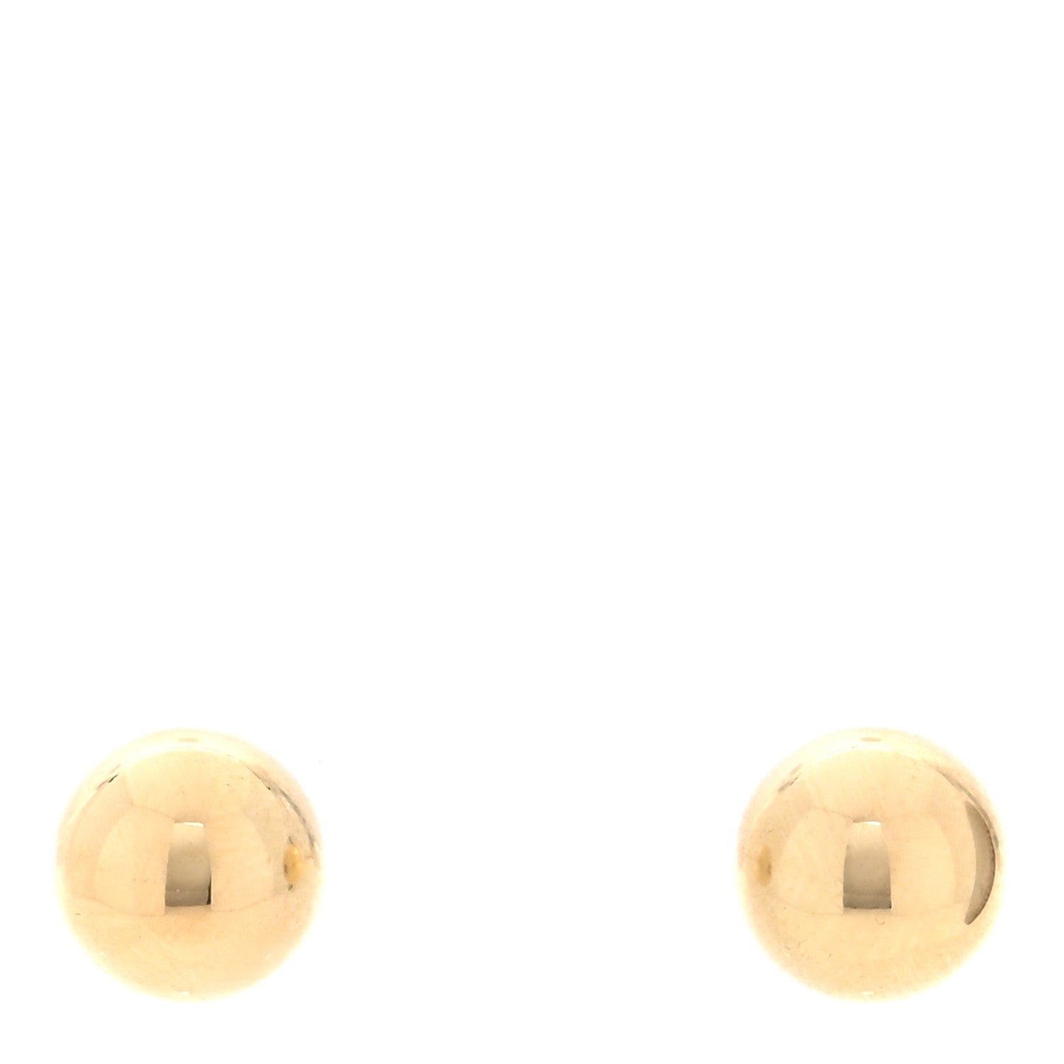 Tiffany 18K Yellow Gold 5.5mm HardWear Ball Earrings 1 of 4