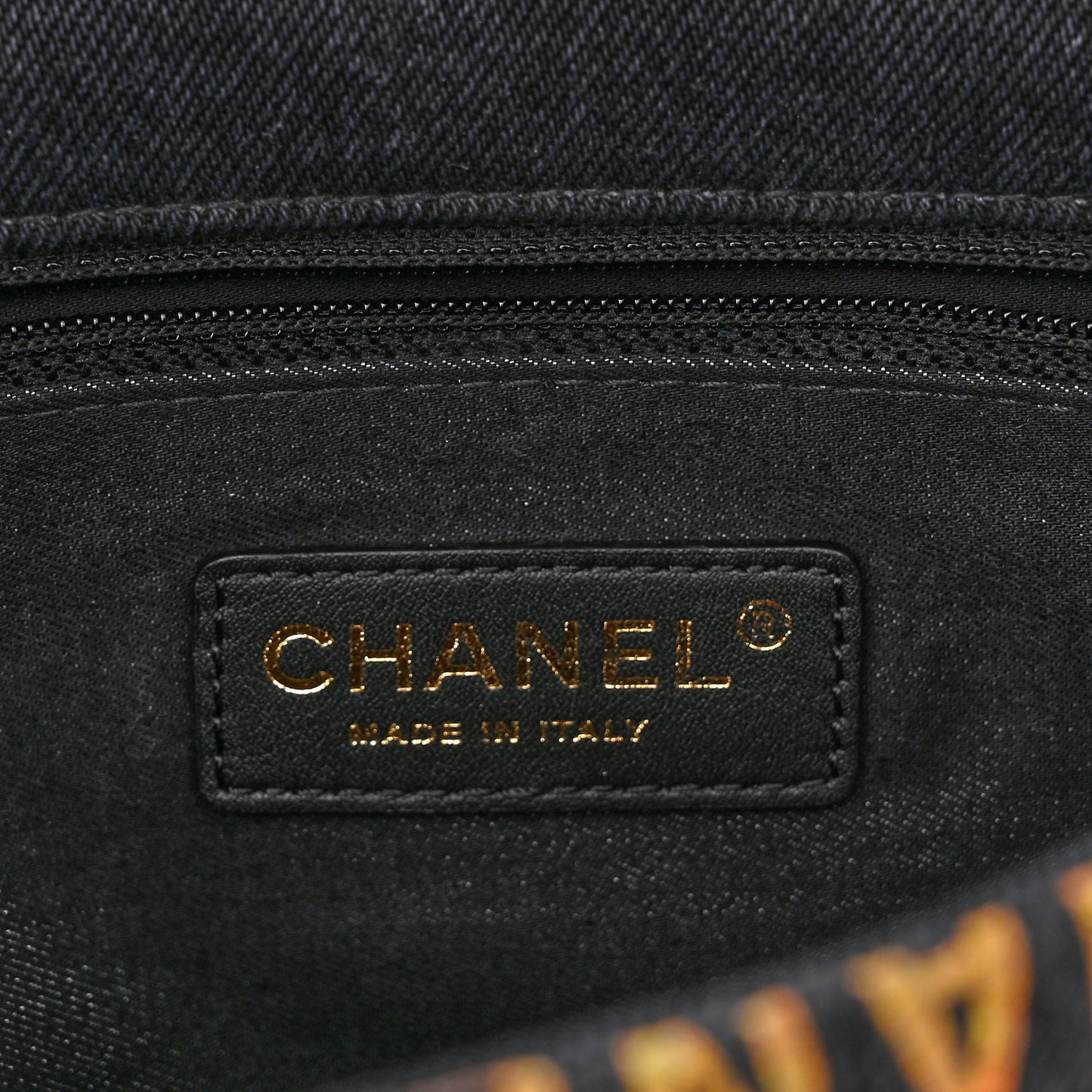 Denim Quilted Denim Mood Large Flap Black Multicolor