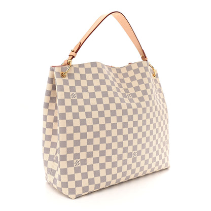 Louis Vuitton Damier Azur Graceful MM Rose Ballerine 3 of 9