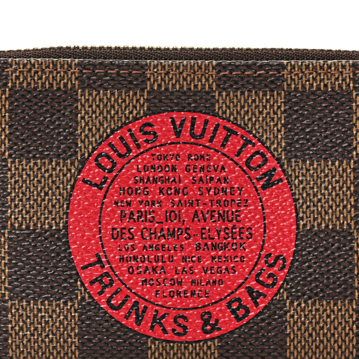 Damier Ebene Complice Trunks and Bags Wallet Red