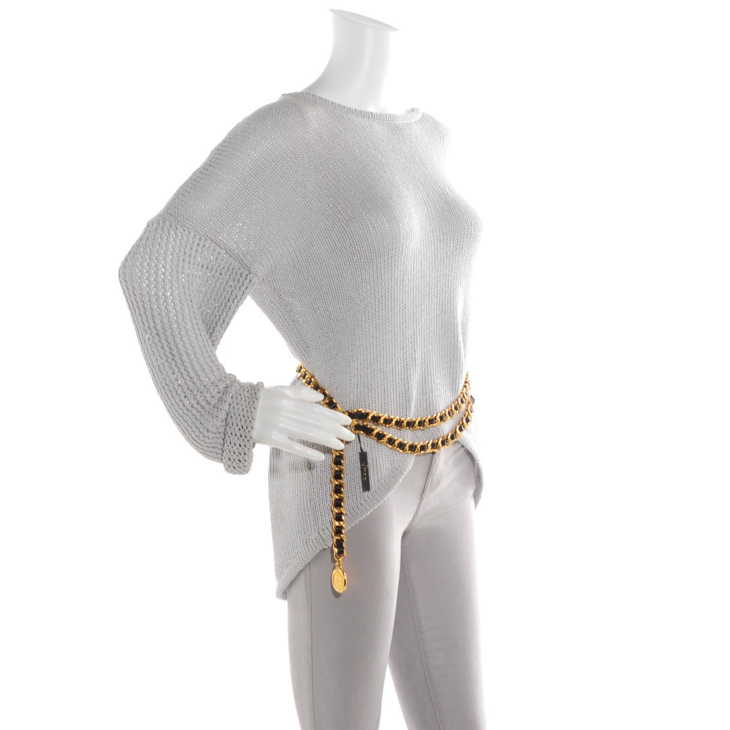 Chanel Lambskin Chain CC Medallion Belt Black Gold 2 of 6