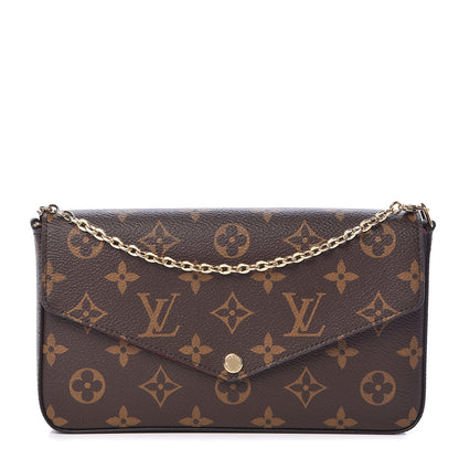 Louis Vuitton Monogram Pochette Felicie Chain Wallet Fuchsia 1 of 11